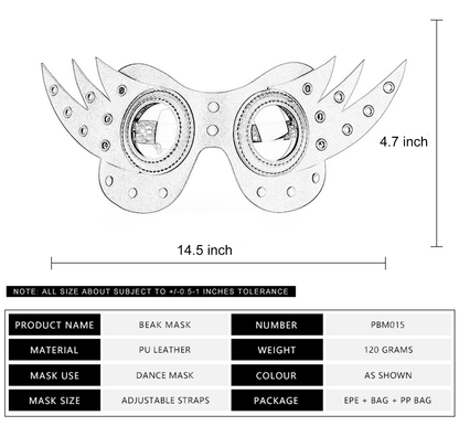 Steampunk Half Face Mask