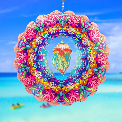 Jellyfish Outdoor Wind Spinner