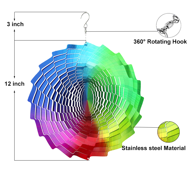 Colorful Tunnel 3D Wind Spinner