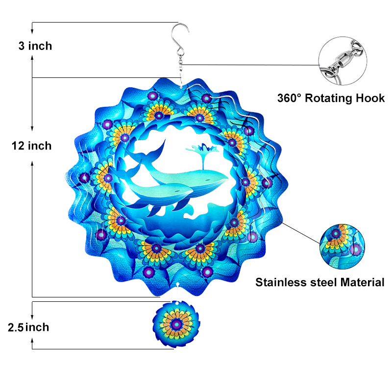 Whale Unique Wind Spinner
